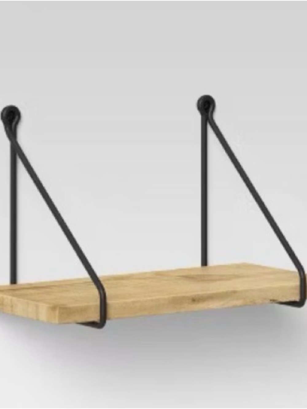 New _ Threshold Blackened Wood Floating Wall Shelf